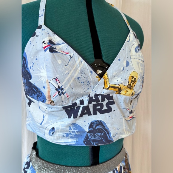 Handmade Star Wars Two-Piece Skirt Bandeau Set fits approximate size 10 - Picture 4 of 16